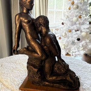 Romantic Bronze Couple Sculpture